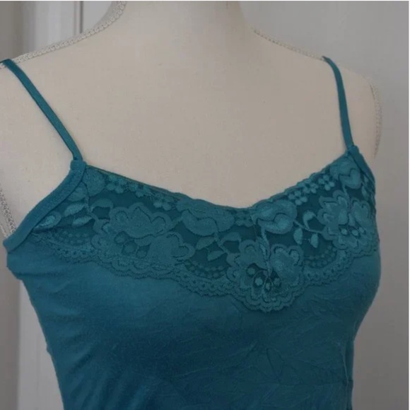 Maurices Blue Turquoise Lace Camisole with Adjustable Straps Size S - Picture 3 of 7